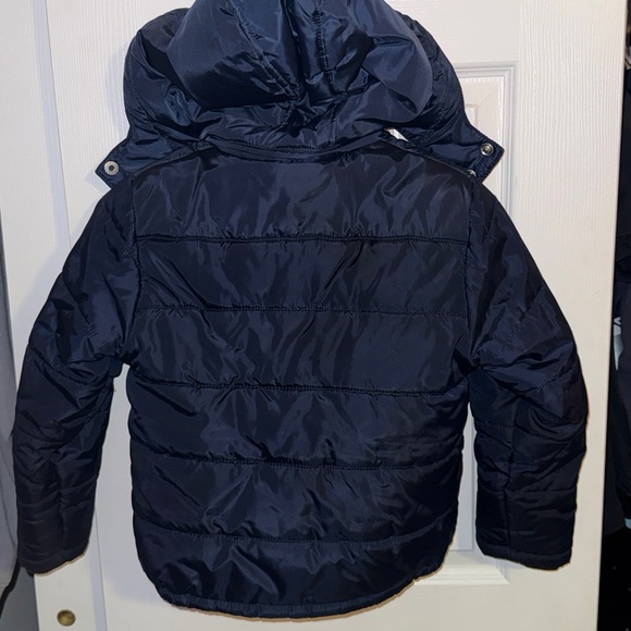 Tommy Hilfiger Navy and Orange Kids Puffer Jacket - Picture 2 of 6